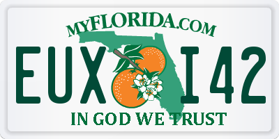 FL license plate EUXI42