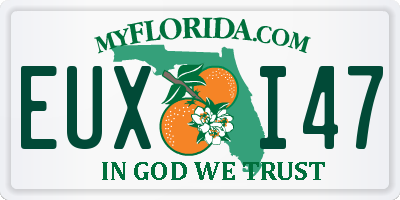 FL license plate EUXI47