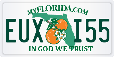 FL license plate EUXI55