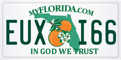 FL license plate EUXI66