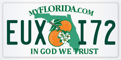 FL license plate EUXI72