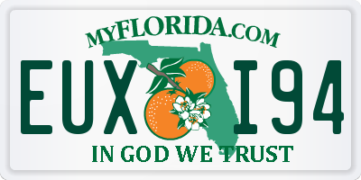 FL license plate EUXI94
