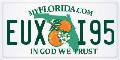 FL license plate EUXI95