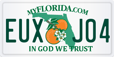 FL license plate EUXJ04