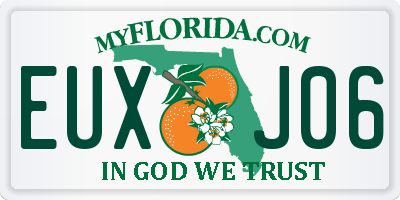 FL license plate EUXJ06
