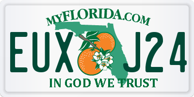 FL license plate EUXJ24