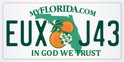 FL license plate EUXJ43