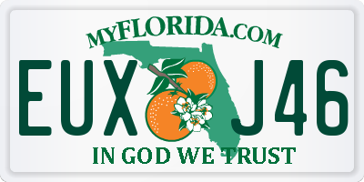 FL license plate EUXJ46