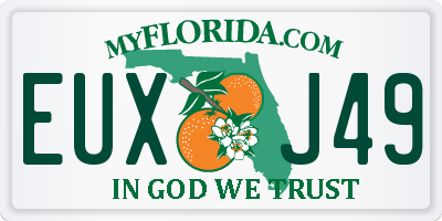 FL license plate EUXJ49