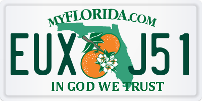 FL license plate EUXJ51