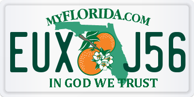 FL license plate EUXJ56