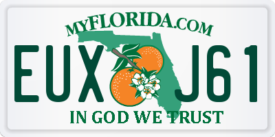 FL license plate EUXJ61