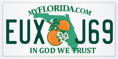FL license plate EUXJ69