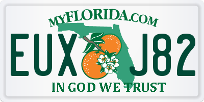 FL license plate EUXJ82