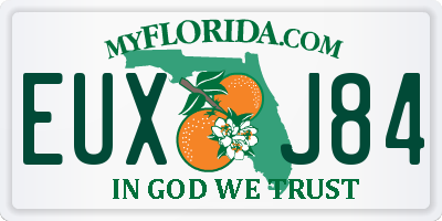 FL license plate EUXJ84