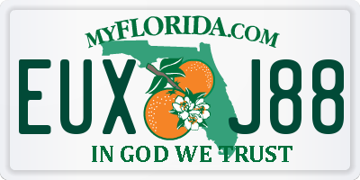FL license plate EUXJ88