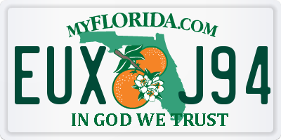 FL license plate EUXJ94