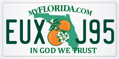 FL license plate EUXJ95