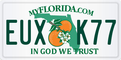 FL license plate EUXK77