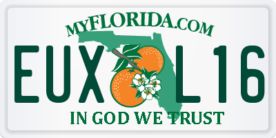 FL license plate EUXL16