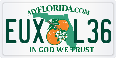 FL license plate EUXL36