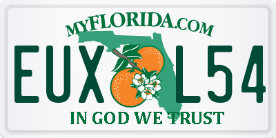 FL license plate EUXL54