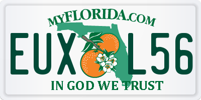 FL license plate EUXL56