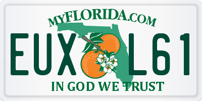 FL license plate EUXL61