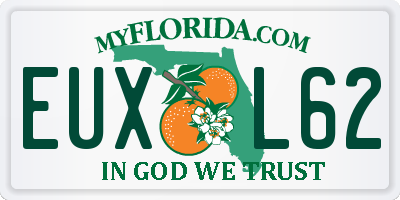 FL license plate EUXL62
