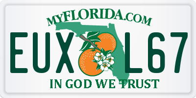 FL license plate EUXL67