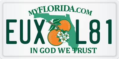 FL license plate EUXL81