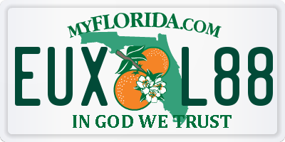 FL license plate EUXL88