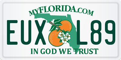 FL license plate EUXL89