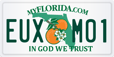 FL license plate EUXM01