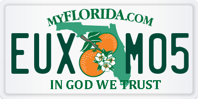 FL license plate EUXM05