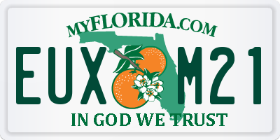 FL license plate EUXM21