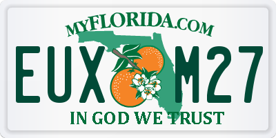 FL license plate EUXM27