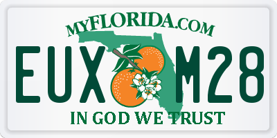 FL license plate EUXM28