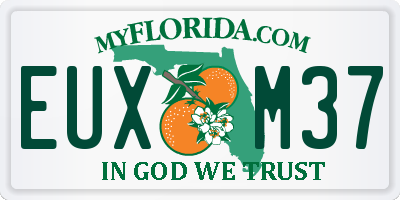 FL license plate EUXM37
