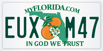 FL license plate EUXM47