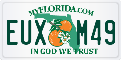 FL license plate EUXM49