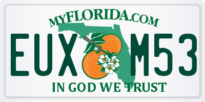 FL license plate EUXM53
