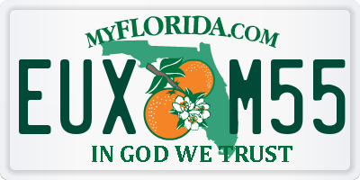 FL license plate EUXM55