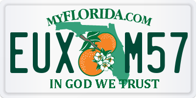 FL license plate EUXM57