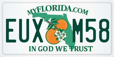 FL license plate EUXM58