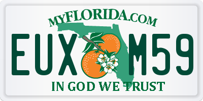 FL license plate EUXM59