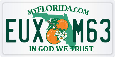 FL license plate EUXM63