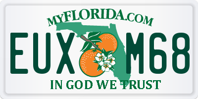 FL license plate EUXM68