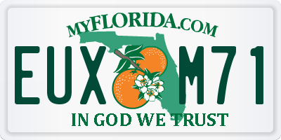 FL license plate EUXM71