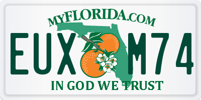FL license plate EUXM74
